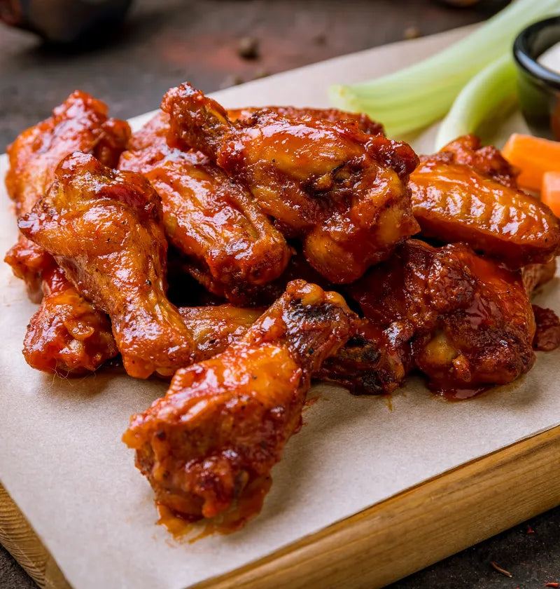 Baked Cherry Buffalo Chicken Wings