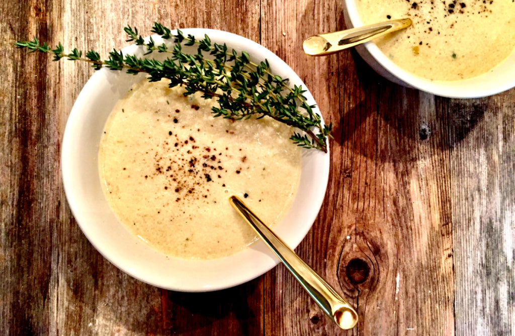 Winter White Cheddar Cauliflower Soup